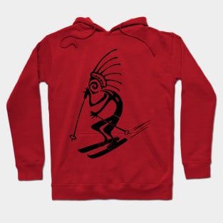 Kokopelli skier black Hoodie